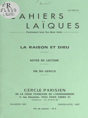 cover image of La raison et Dieu